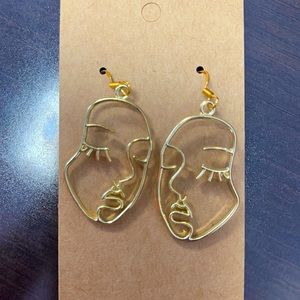 Hypoallergenic, handmade gold plated earrings